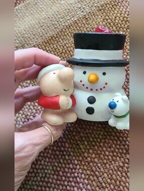 Vintage Designer Collection 1981 Ziggy, His Dog & Holiday Snowman Candle.